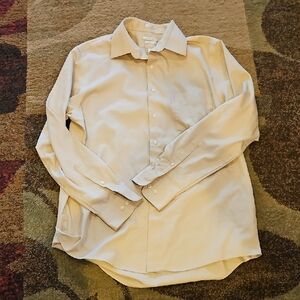 Van Heusen Men's Long-Sleeve Dress Shirt in Light Beige